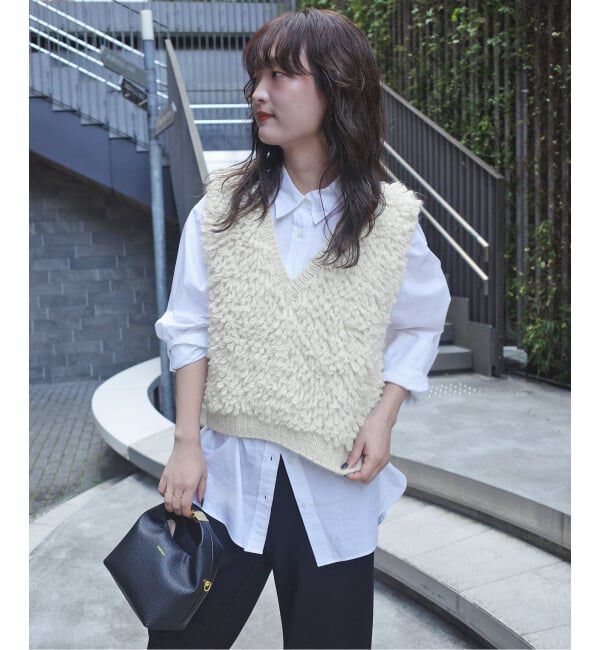 SLOBE IENA「NEPAL HAND KNIT SLOBE別注 ループニットベスト」|ベスト・ジレ|