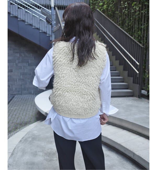 SLOBE IENA「NEPAL HAND KNIT SLOBE別注 ループニットベスト」|ベスト・ジレ|