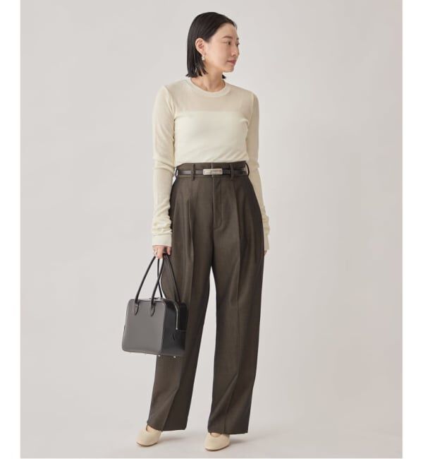 VERMEIL par iena「《追加》wool100 RIB クループルオーバー」|Tシャツ・カットソー|