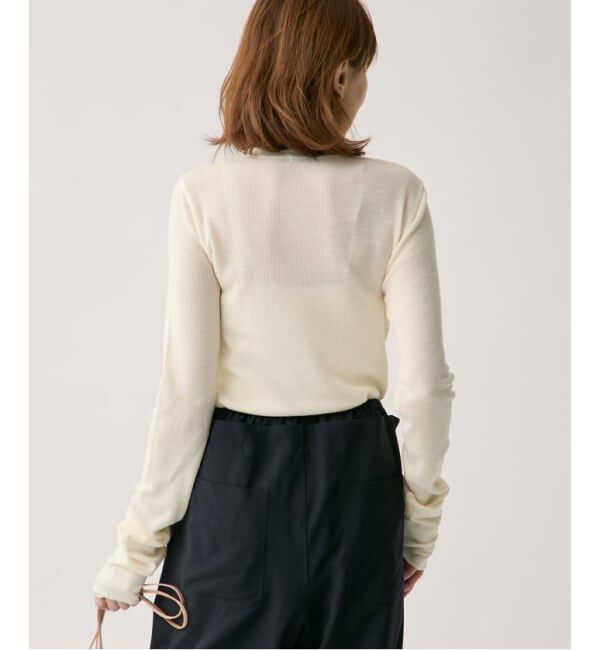VERMEIL par iena「《追加》wool100 RIB クループルオーバー」|Tシャツ・カットソー|