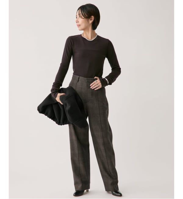 VERMEIL par iena「《追加》wool100 RIB クループルオーバー」|Tシャツ・カットソー|