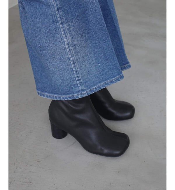 SLOBE IENA「《追加3》SLOBE スクエアトゥショートブーツ」|ショートブーツ|