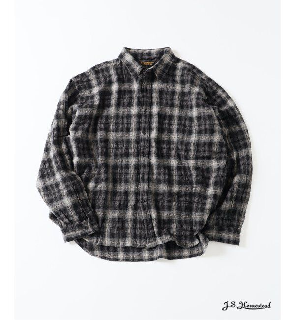 J.S.Homestead「J.S.Homestead / ディファレンス w/c チェック シャツ」|シャツ・ブラウス|ブラック A