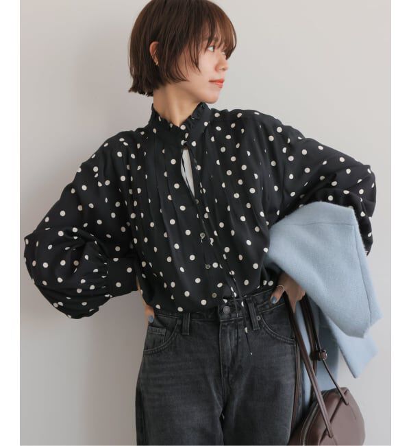 JOURNAL STANDARD relume「《WEB限定》ドットプリントピンタックブラウス」|シャツ・ブラウス|