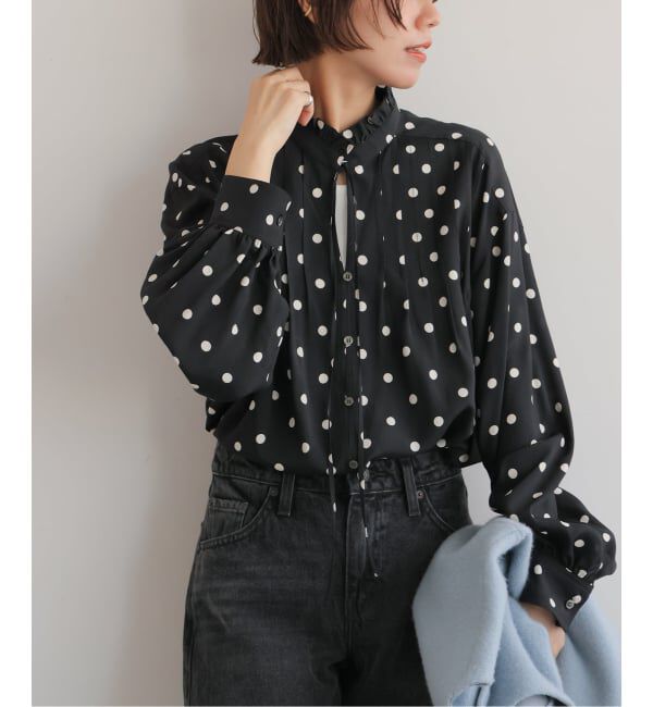 JOURNAL STANDARD relume「《WEB限定》ドットプリントピンタックブラウス」|シャツ・ブラウス|