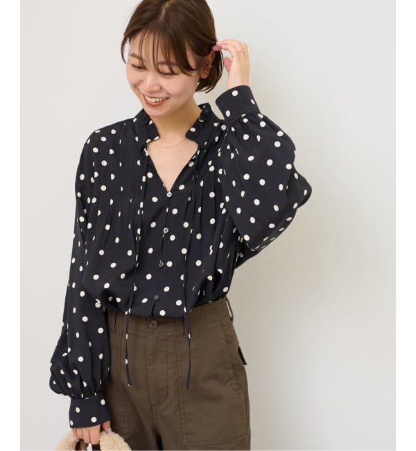 JOURNAL STANDARD relume「《WEB限定》ドットプリントピンタックブラウス」|シャツ・ブラウス|