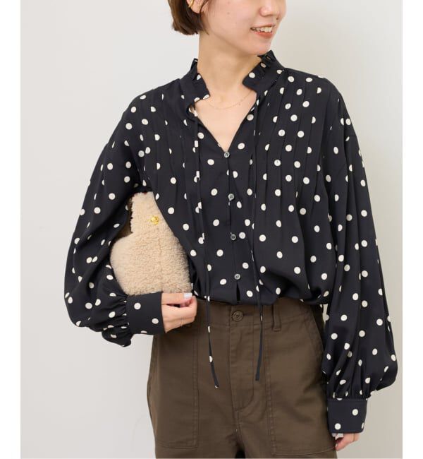 JOURNAL STANDARD relume「《WEB限定》ドットプリントピンタックブラウス」|シャツ・ブラウス|