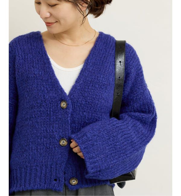 JOURNAL STANDARD「《追加2》【TRICOTS JEAN MARC/トリコットジーンマルク】ボタンツキカーデ」|カーディガン|ブルー A