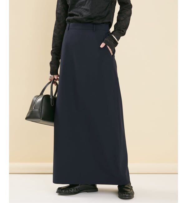 JOURNAL STANDARD「2WAY トロスリットスカート」|スカート|ネイビー