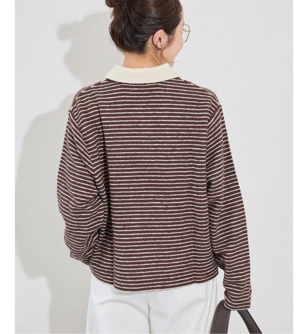 JOURNAL STANDARD「《予約》パイルボーダーポロシャツ」|Tシャツ・カットソー|