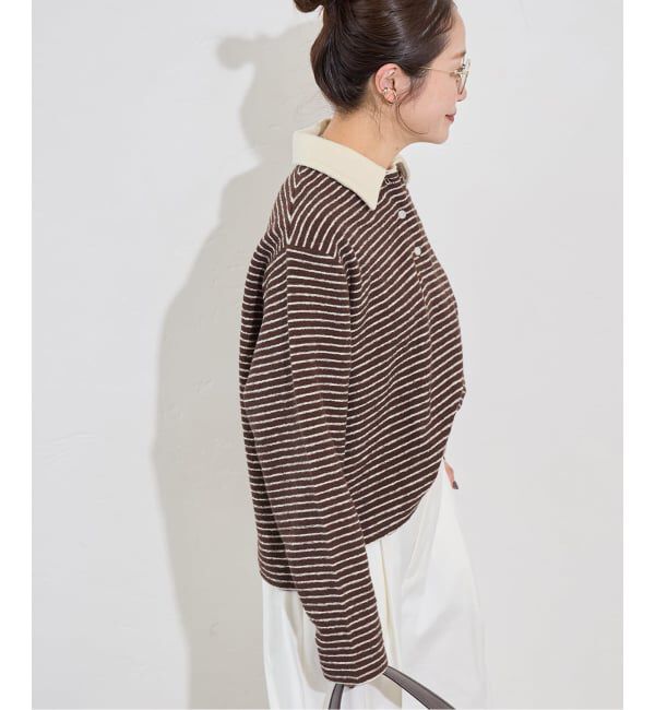 JOURNAL STANDARD「《予約》パイルボーダーポロシャツ」|Tシャツ・カットソー|
