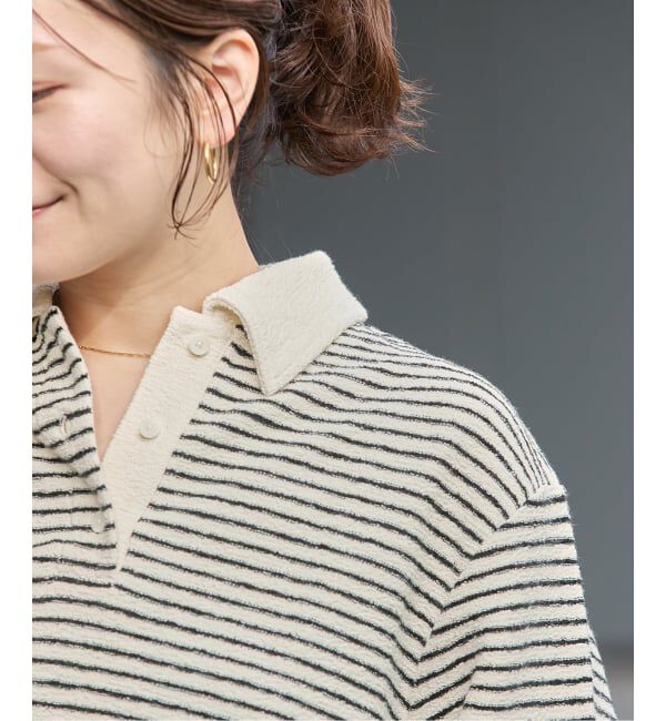 JOURNAL STANDARD「《予約》パイルボーダーポロシャツ」|Tシャツ・カットソー|