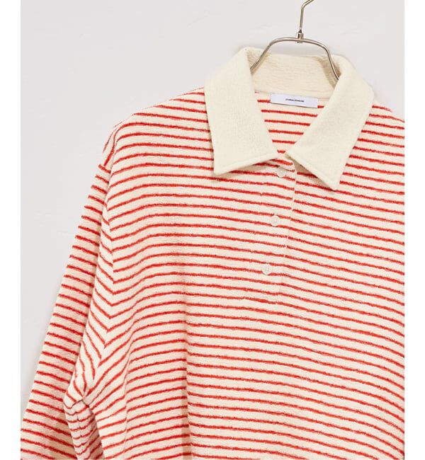 JOURNAL STANDARD「《予約》パイルボーダーポロシャツ」|Tシャツ・カットソー|オレンジ
