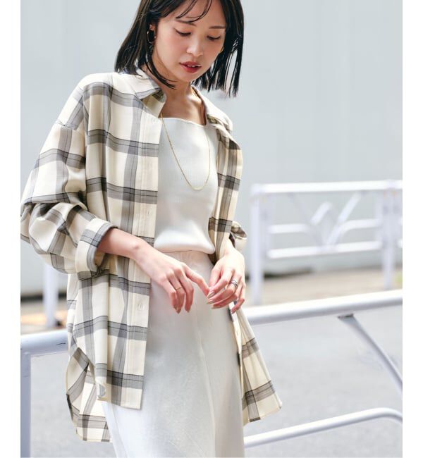 NOBLE「ビエラチェックエフォートレスシャツ」|シャツ・ブラウス|グレーB