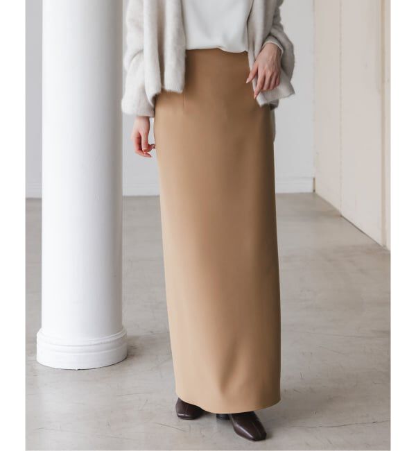 NOBLE「《追加》【洗える】コンフォートジャージーライクタイトスカート7」|スカート|