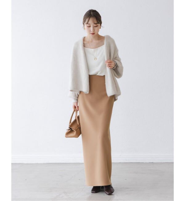 NOBLE「《追加》【洗える】コンフォートジャージーライクタイトスカート7」|スカート|