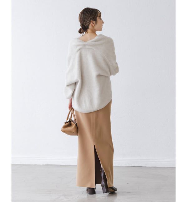 NOBLE「《追加》【洗える】コンフォートジャージーライクタイトスカート7」|スカート|