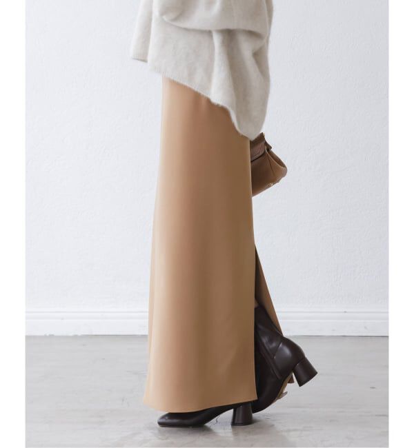 NOBLE「《追加》【洗える】コンフォートジャージーライクタイトスカート7」|スカート|