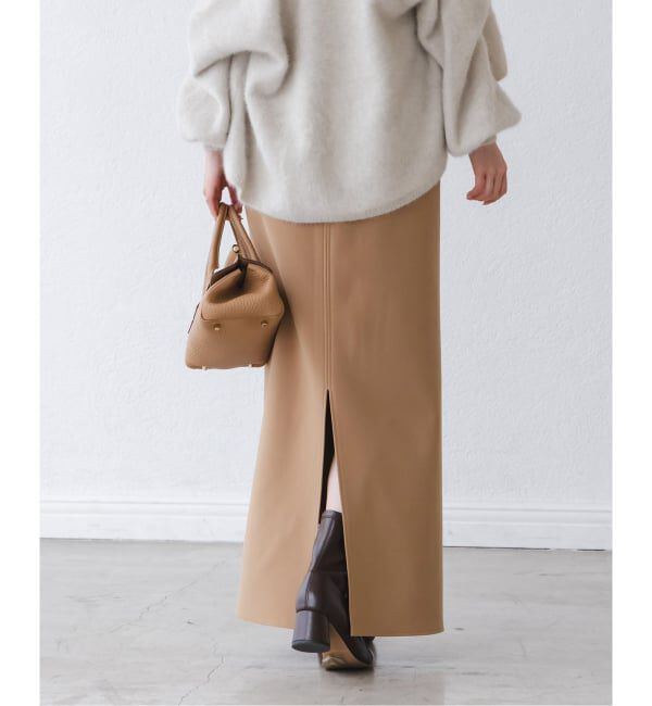 NOBLE「《追加》【洗える】コンフォートジャージーライクタイトスカート7」|スカート|