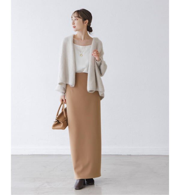 NOBLE「《追加》【洗える】コンフォートジャージーライクタイトスカート7」|スカート|