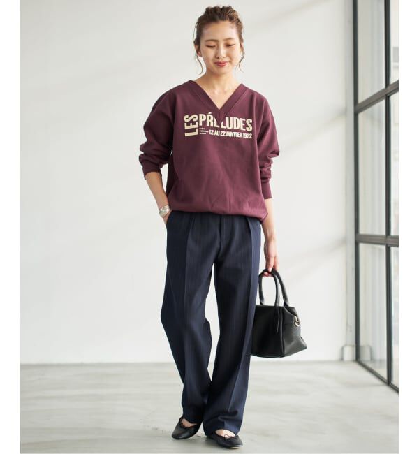 Spick and Span「《追加2》La Hutte / ラ ユット 別注Vネックスウェット*」|スウェット・ジャージ|