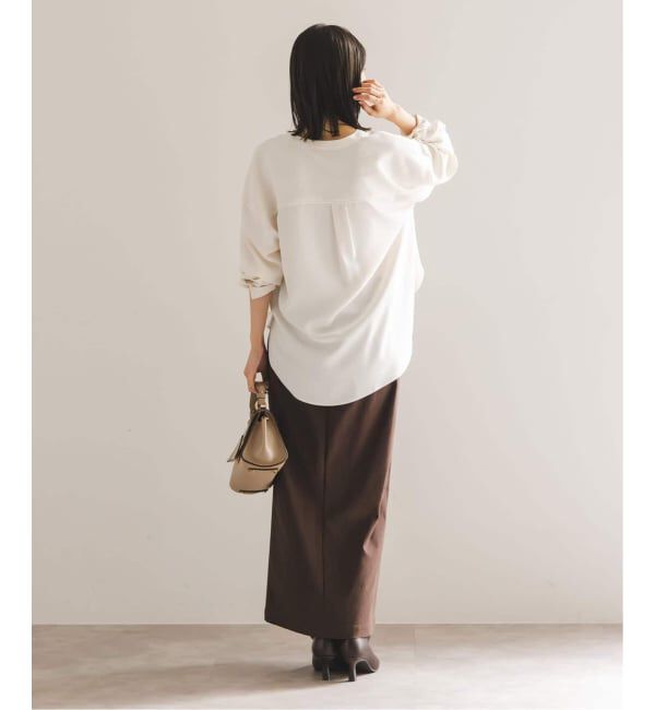 NOBLE「《追加・WEB限定カラー》ワークディテールドレープシャツ」|シャツ・ブラウス|