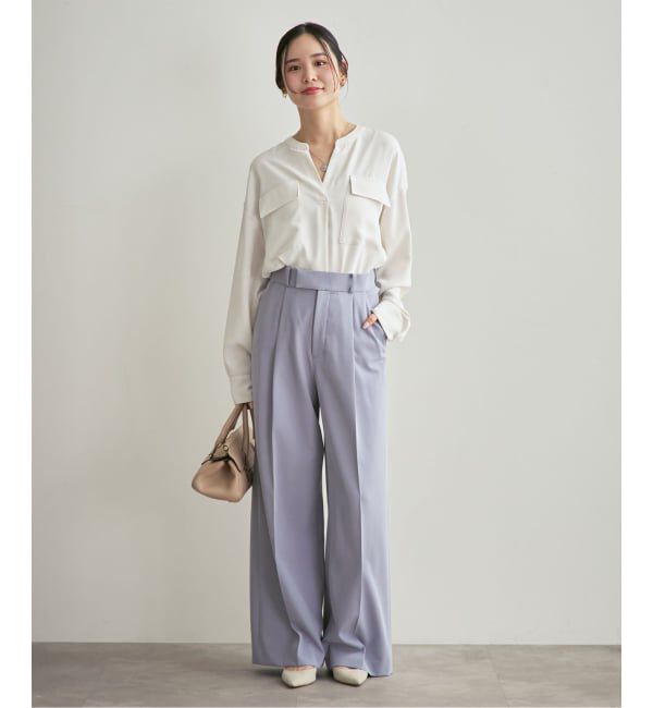 NOBLE「《追加・WEB限定カラー》ワークディテールドレープシャツ」|シャツ・ブラウス|