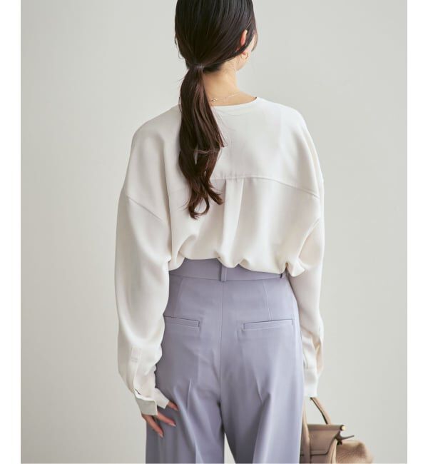 NOBLE「《追加・WEB限定カラー》ワークディテールドレープシャツ」|シャツ・ブラウス|