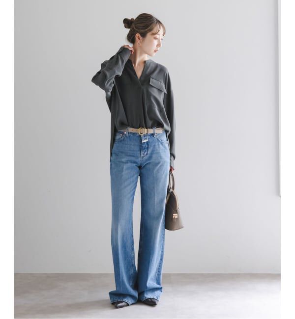 NOBLE「《追加・WEB限定カラー》ワークディテールドレープシャツ」|シャツ・ブラウス|