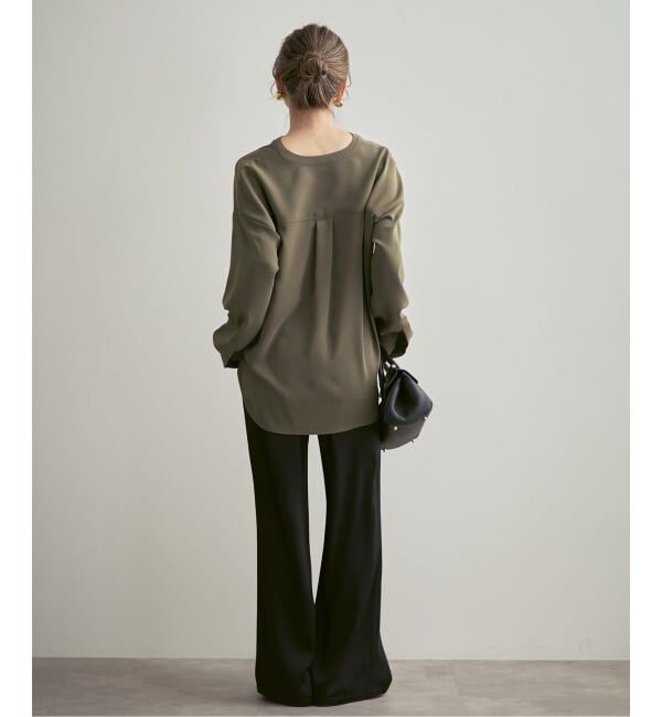 NOBLE「《追加・WEB限定カラー》ワークディテールドレープシャツ」|シャツ・ブラウス|