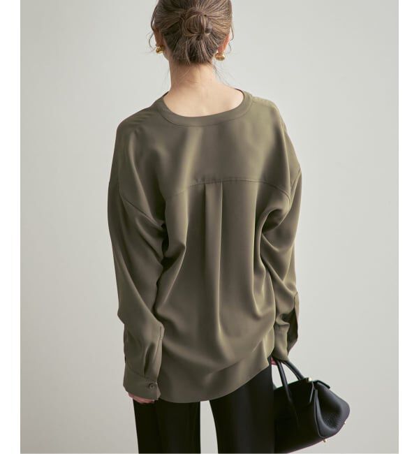 NOBLE「《追加・WEB限定カラー》ワークディテールドレープシャツ」|シャツ・ブラウス|