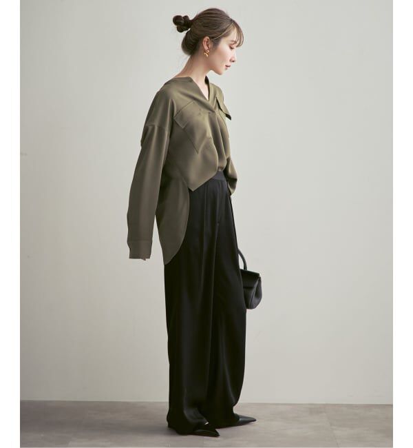 NOBLE「《追加・WEB限定カラー》ワークディテールドレープシャツ」|シャツ・ブラウス|