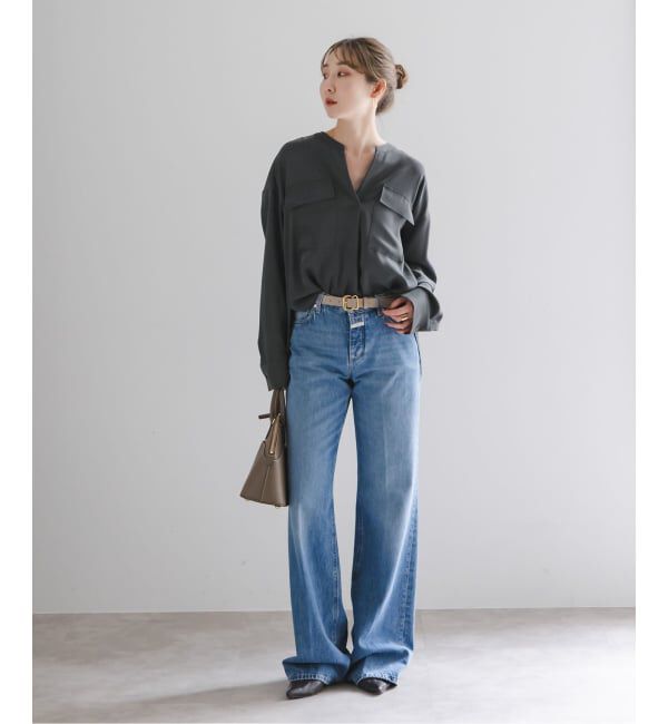 NOBLE「《追加・WEB限定カラー》ワークディテールドレープシャツ」|シャツ・ブラウス|