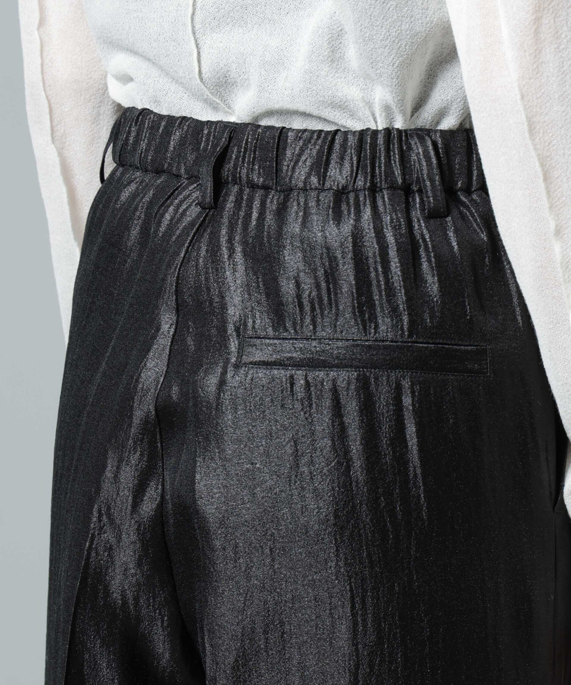 nano･universe「シャイニーサテンイージーパンツ」|チノ|