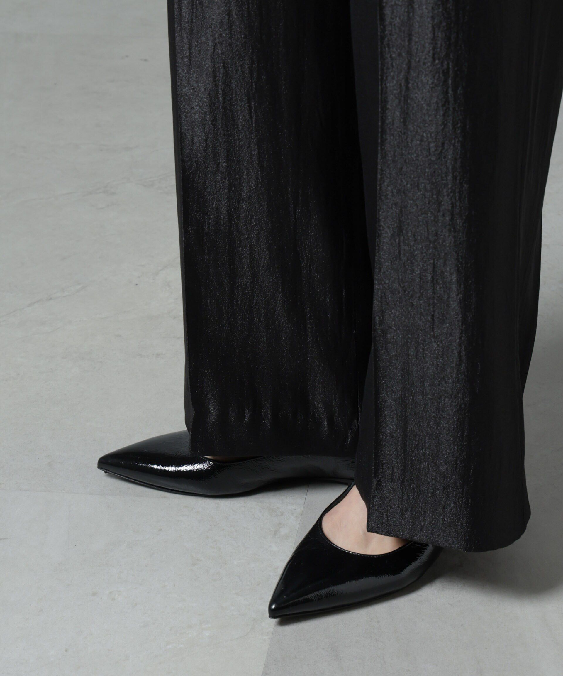 nano･universe「シャイニーサテンイージーパンツ」|チノ|