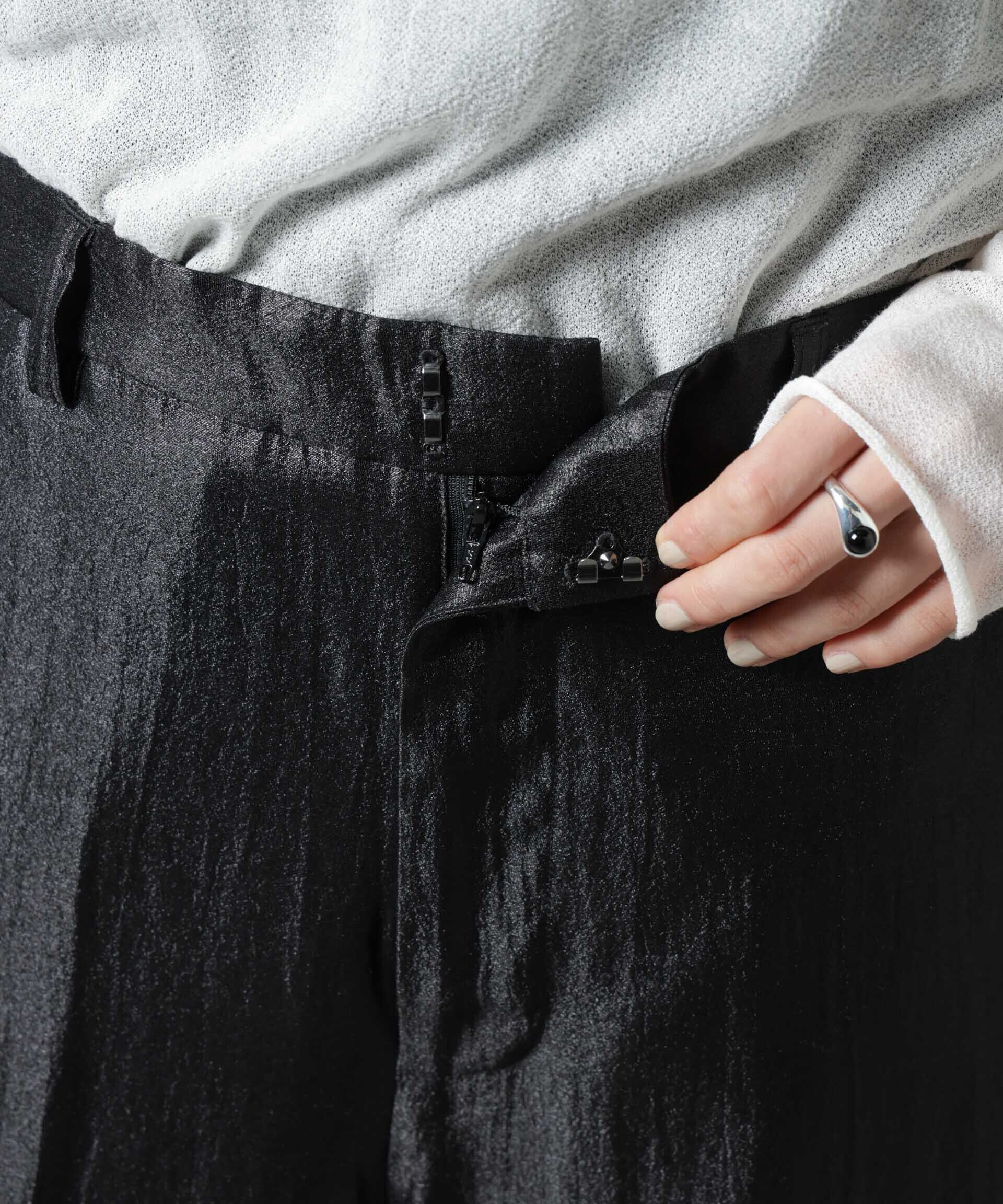 nano･universe「シャイニーサテンイージーパンツ」|チノ|