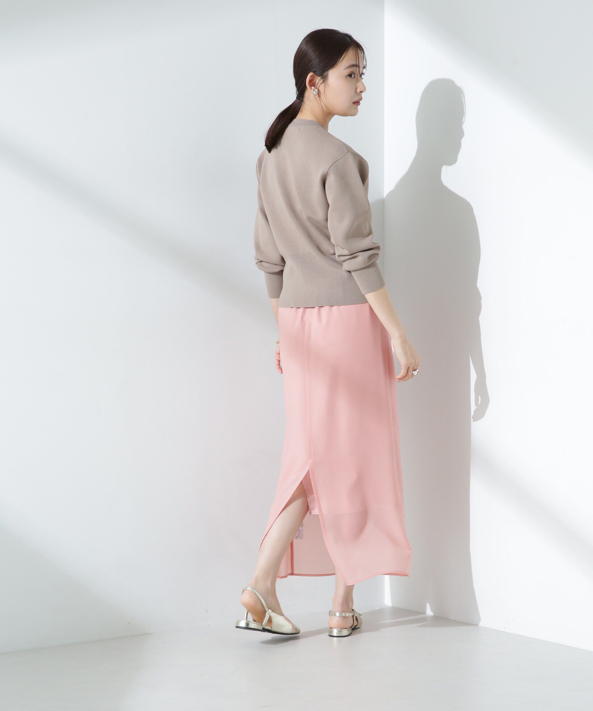 nano･universe「ダブルジャガードクルーネックニットカーディガン」|ニット・セーター|