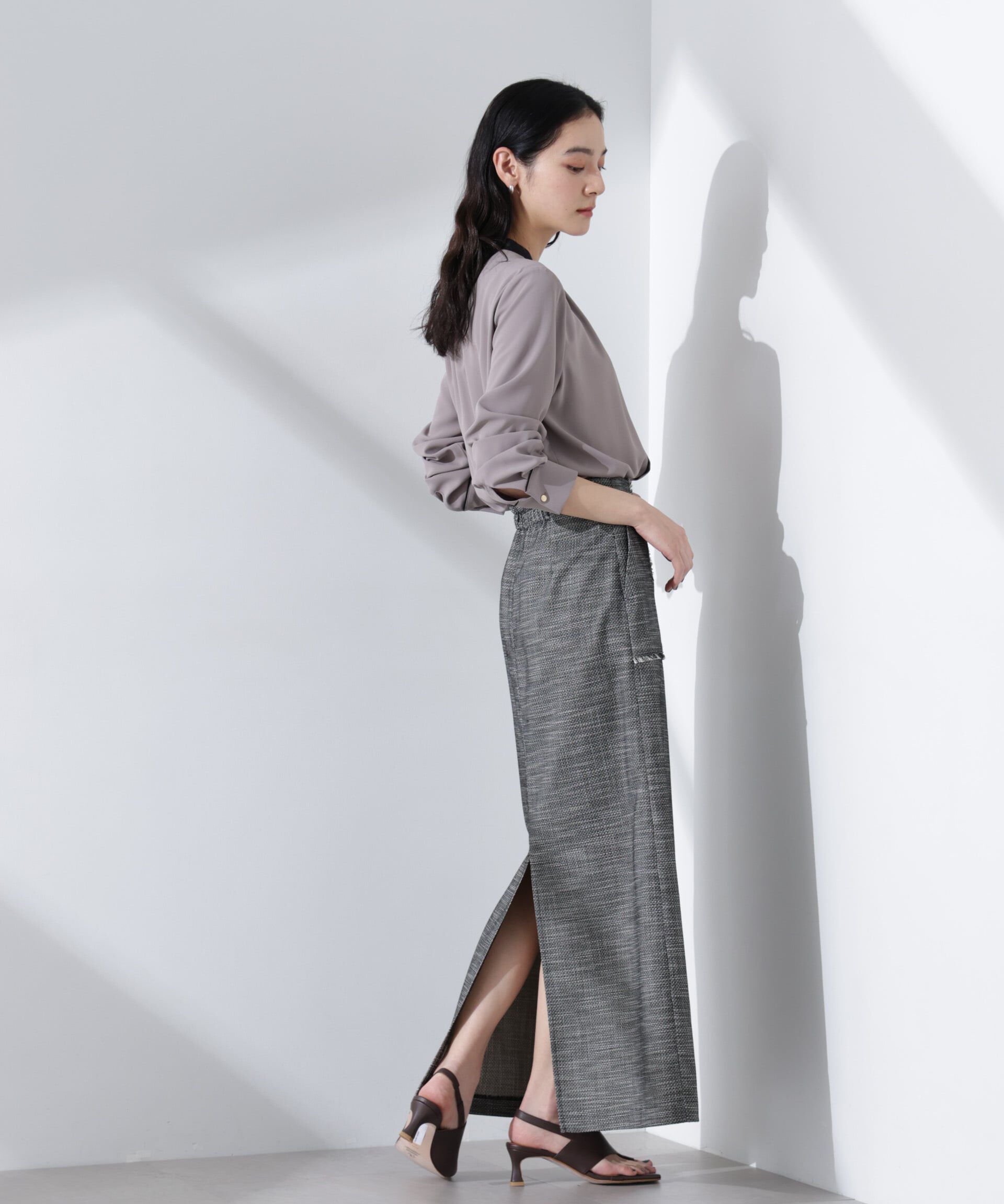 nano･universe「スタンドバイカラータックブラウス」|シャツ・ブラウス|