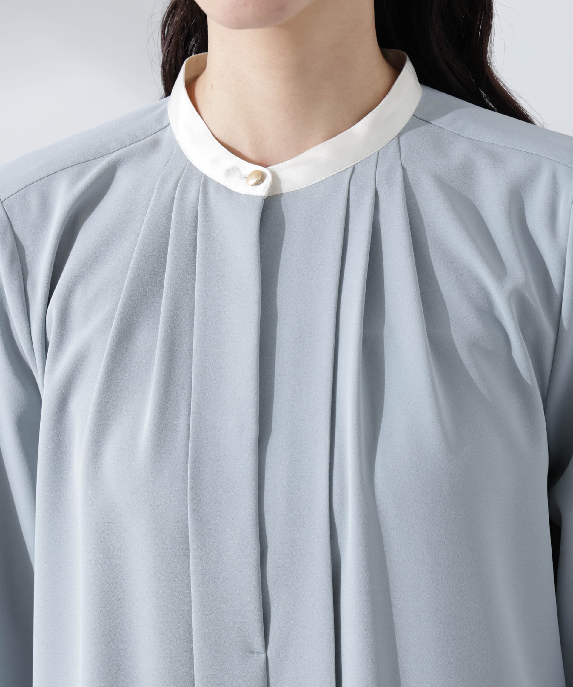 nano･universe「スタンドバイカラータックブラウス」|シャツ・ブラウス|