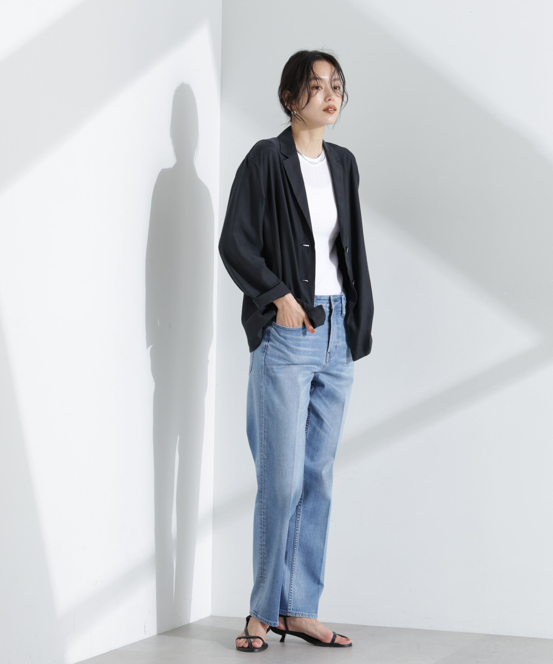 nano･universe「キュプラライトジャケット」|テーラードジャケット|