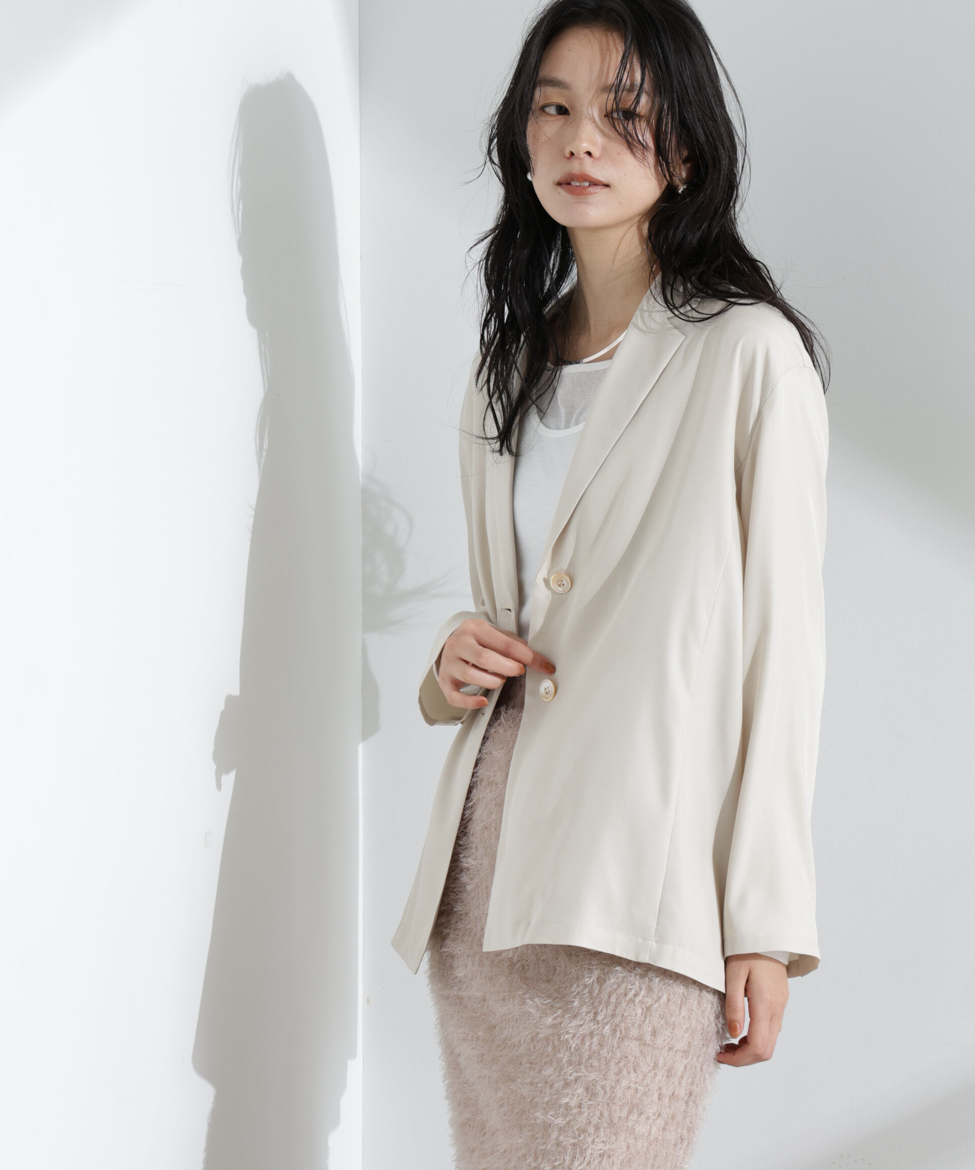 nano･universe「キュプラライトジャケット」|テーラードジャケット|