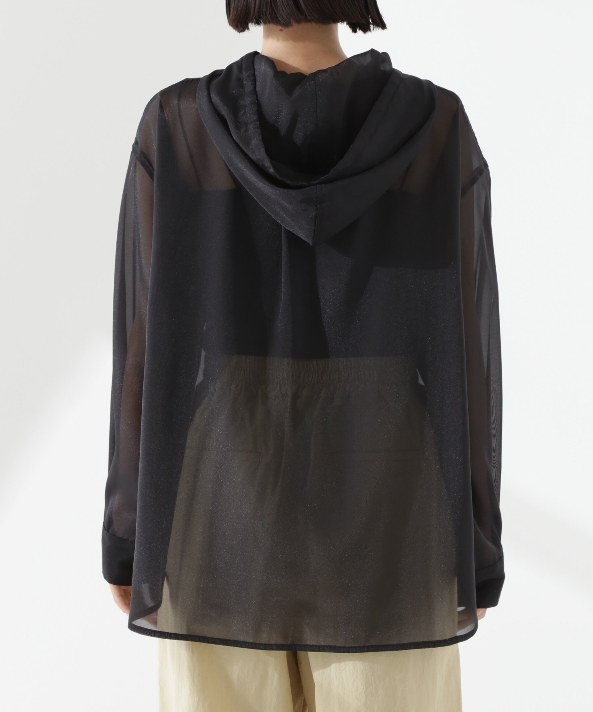 nano･universe「シアーフードシャツ」|シャツ・ブラウス|