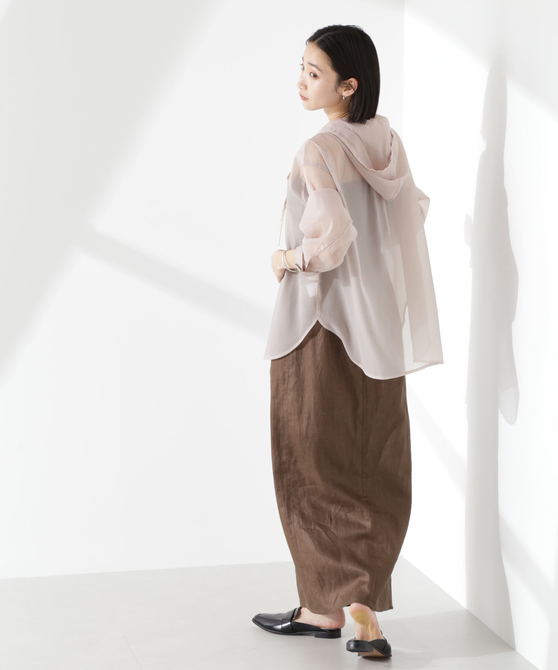 nano･universe「シアーフードシャツ」|シャツ・ブラウス|