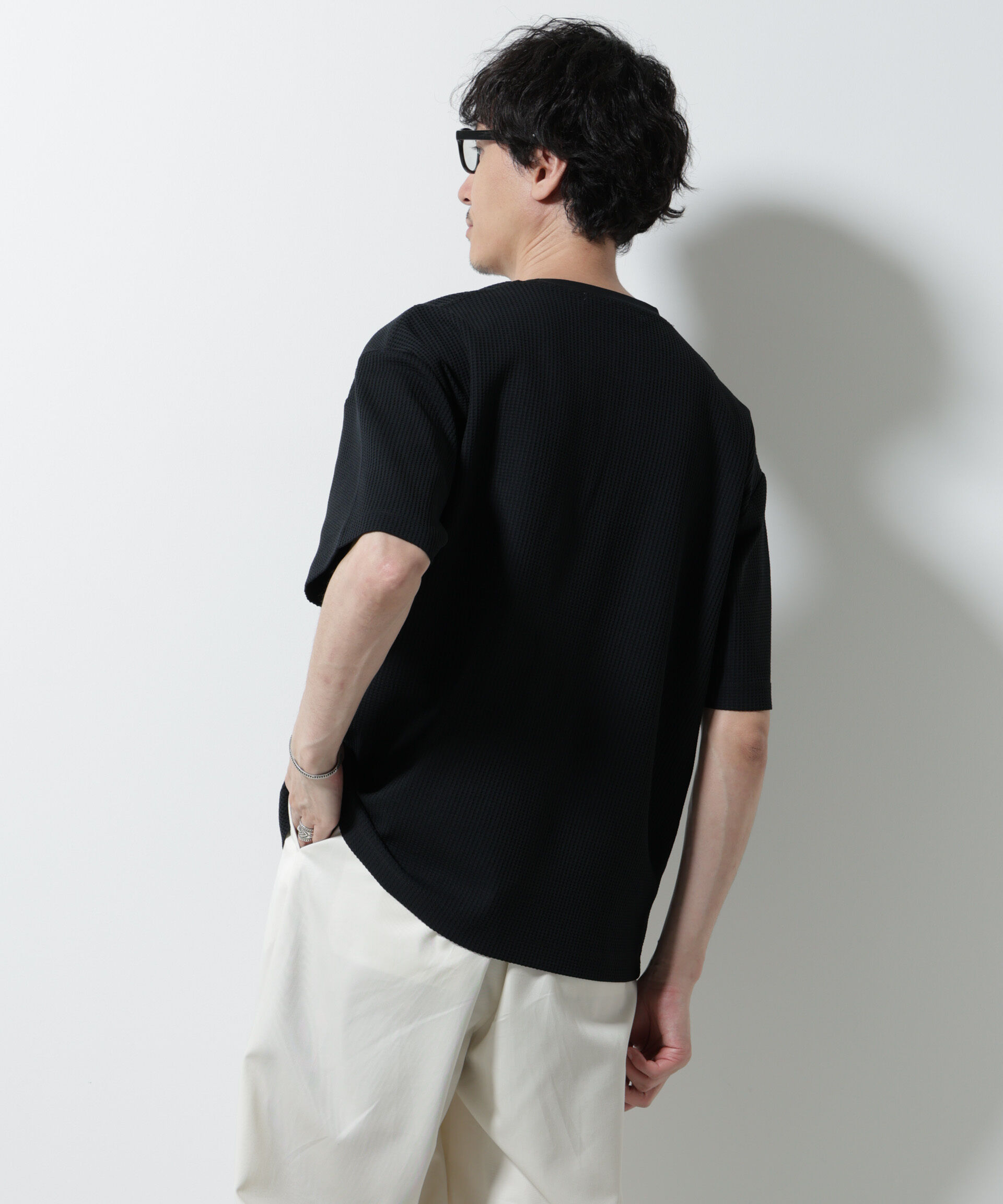 nano･universe「ドライソフトワッフルTシャツ 半袖」|Tシャツ・カットソー|