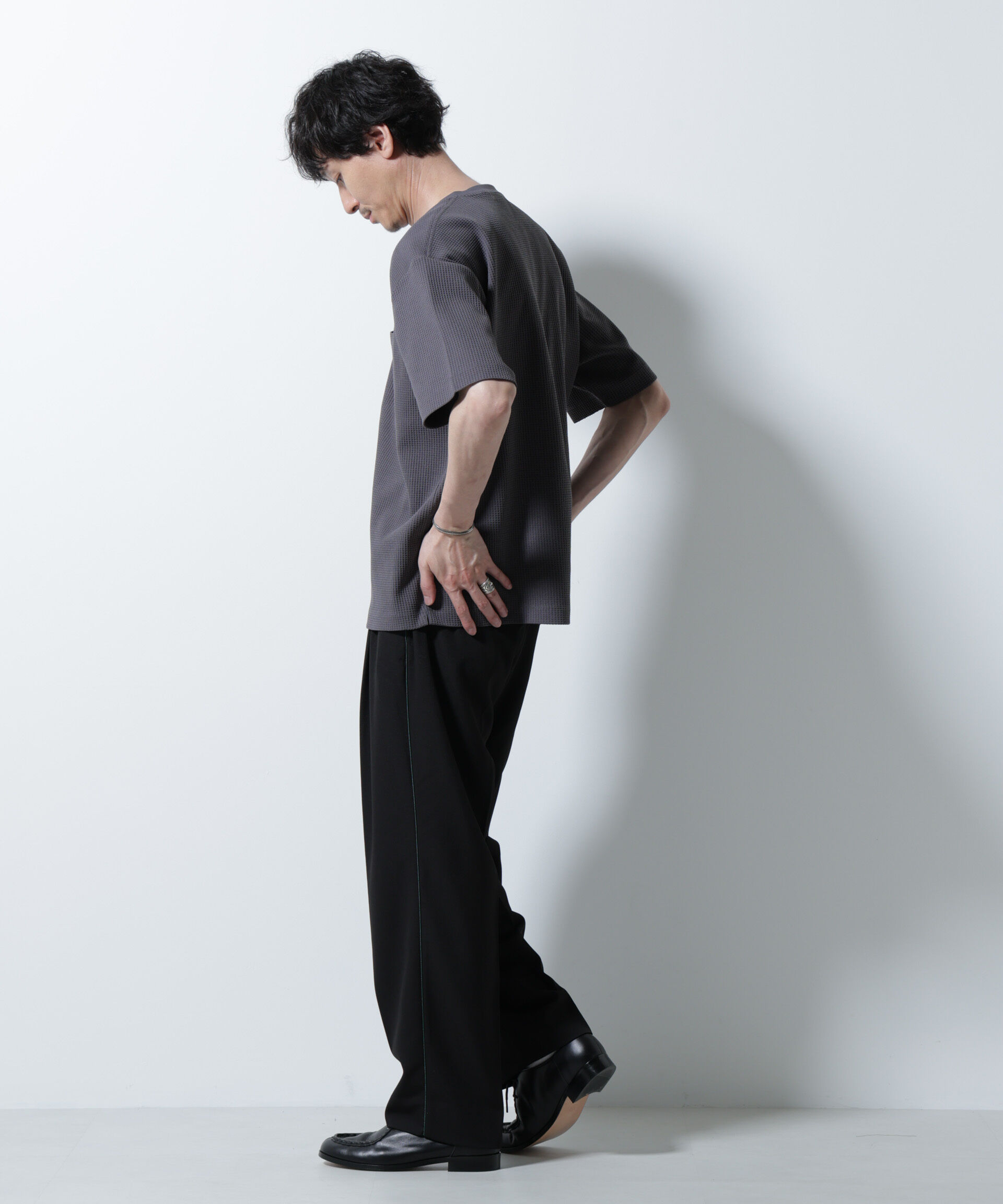 nano･universe「ドライソフトワッフルTシャツ 半袖」|Tシャツ・カットソー|