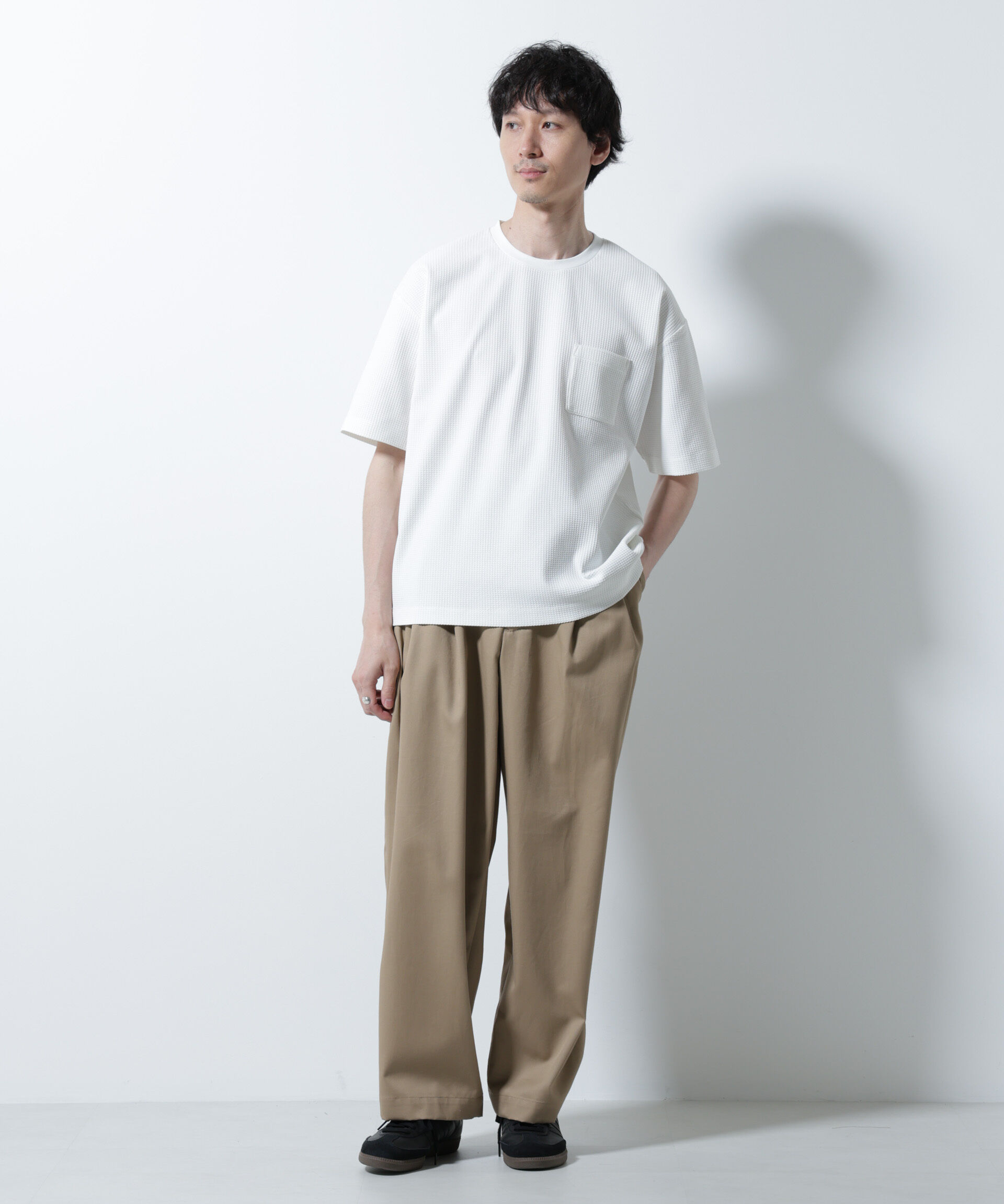 nano･universe「ドライソフトワッフルTシャツ 半袖」|Tシャツ・カットソー|