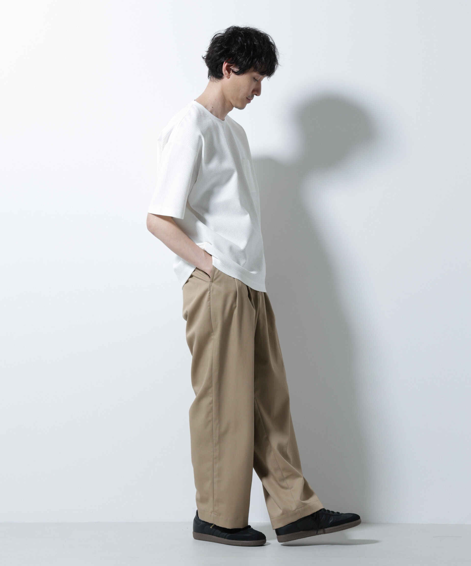 nano･universe「ドライソフトワッフルTシャツ 半袖」|Tシャツ・カットソー|