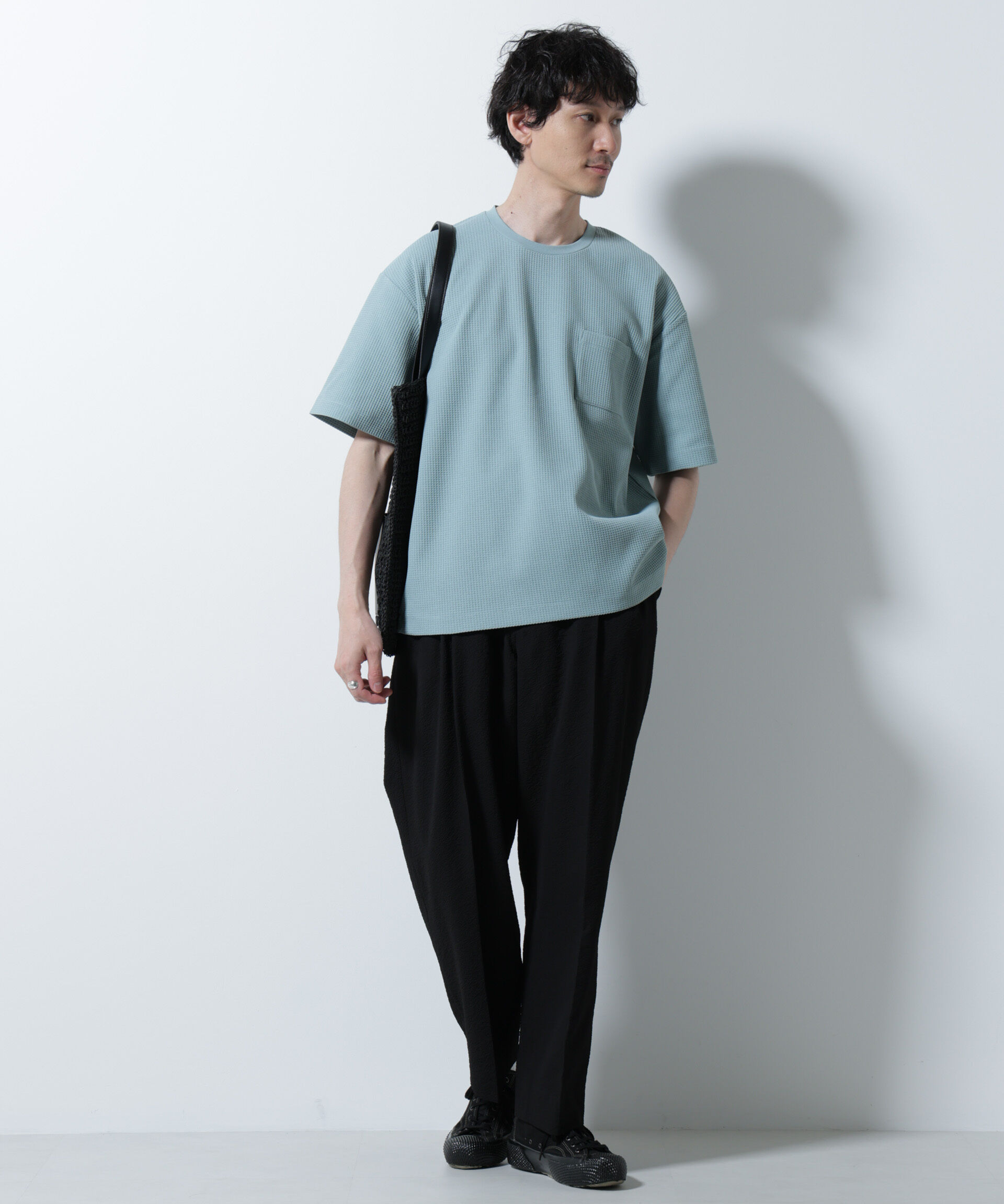 nano･universe「ドライソフトワッフルTシャツ 半袖」|Tシャツ・カットソー|