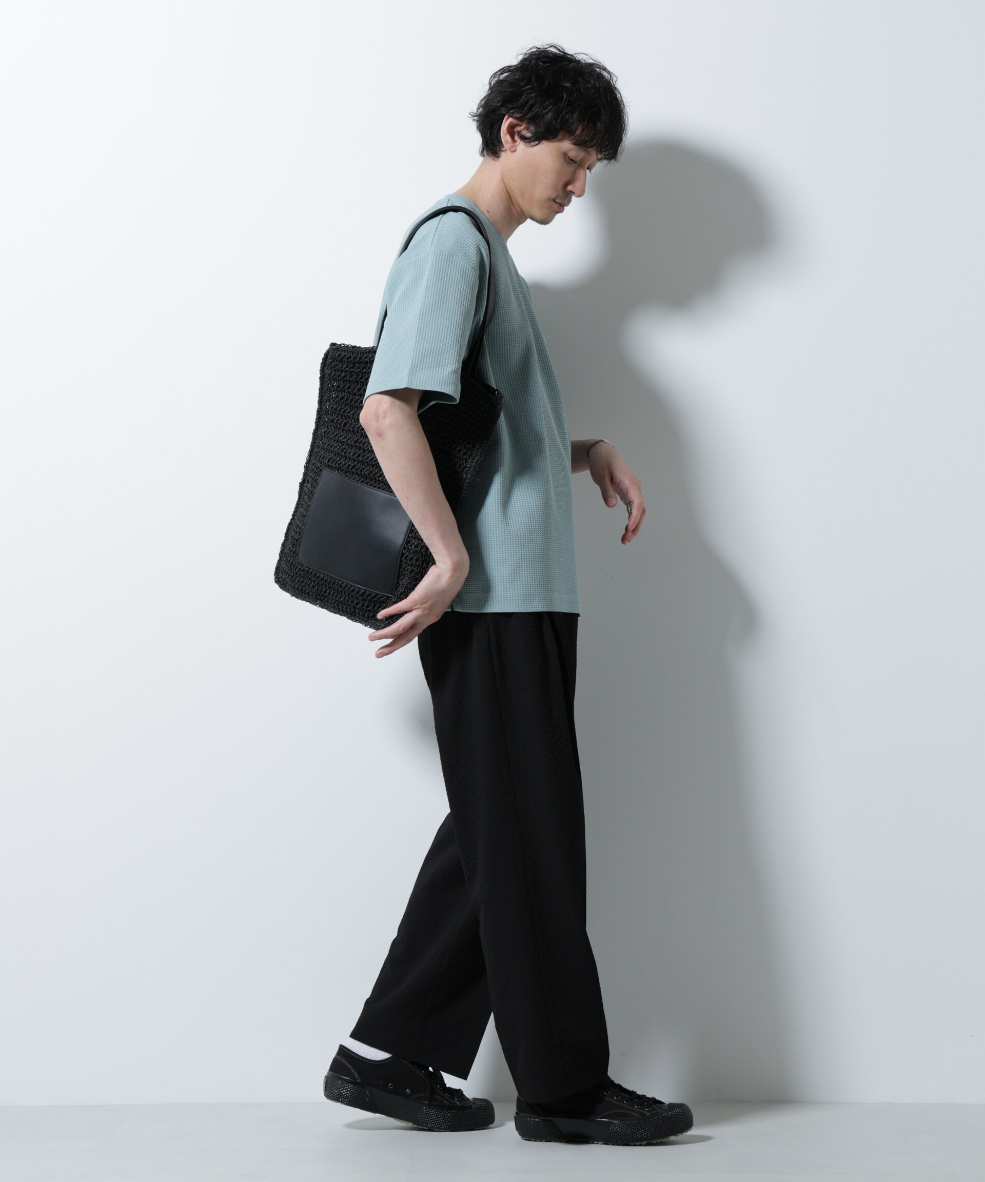 nano･universe「ドライソフトワッフルTシャツ 半袖」|Tシャツ・カットソー|