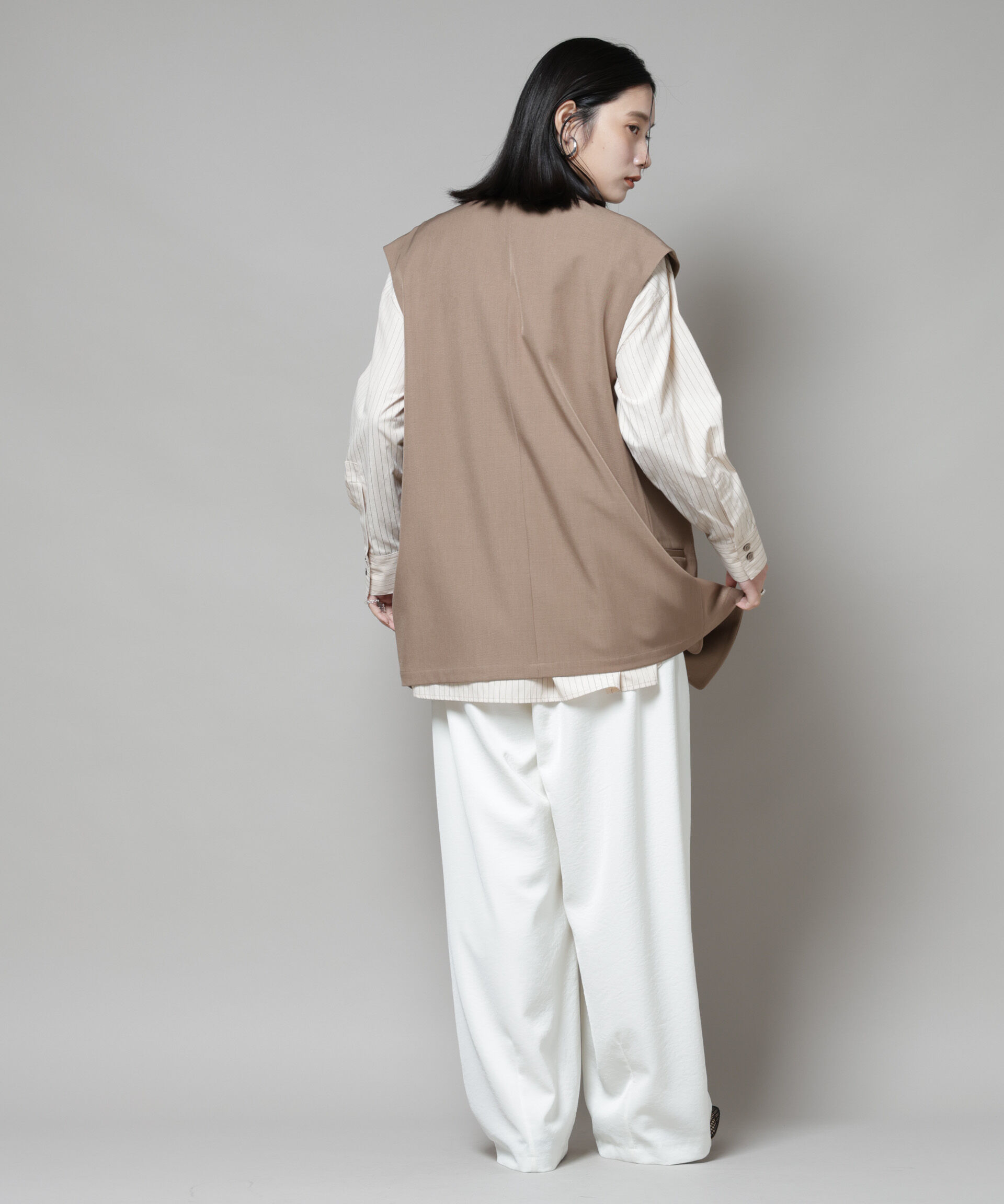 nano･universe「テーラードＷボタンミドルジレ(セットアップ可)」|テーラードジャケット|